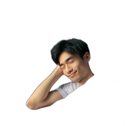 face, staff, pixel art, 3d render, photorealistic, young, chinese, man transparent PNG cut-out