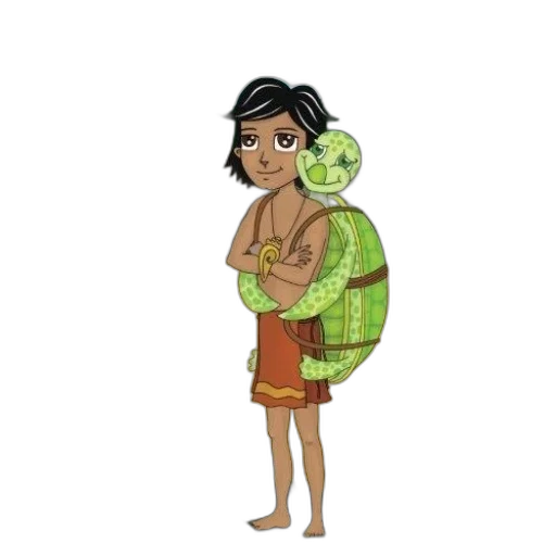 concept art, cartoon, pixel art, comic book art, colorful, illustration, person, turtle transparent PNG cut-out