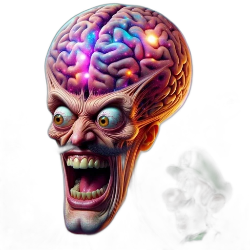 face, mask, creature, crown, concept art, 3d render, photorealistic, fantasy art transparent PNG cut-out