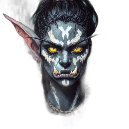 face, dragon, mask, staff, fantasy art, concept art, watercolor, comic book art transparent PNG cut-out