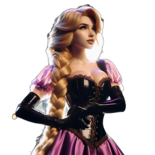 dress, crown, 3d render, concept art, fantasy art, photorealistic, woman, long transparent PNG cut-out