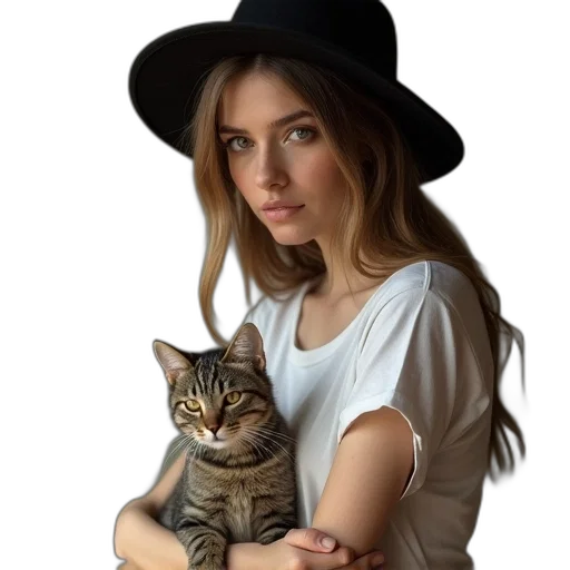 hat, animal, jewelry, face, photorealistic, oil painting, cartoon, pixel art transparent PNG cut-out
