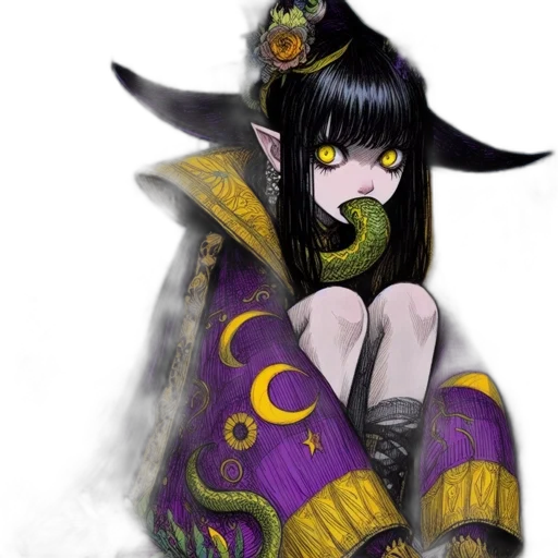 mask, dragon, staff, dress, fantasy art, concept art, pixel art, anime transparent PNG cut-out