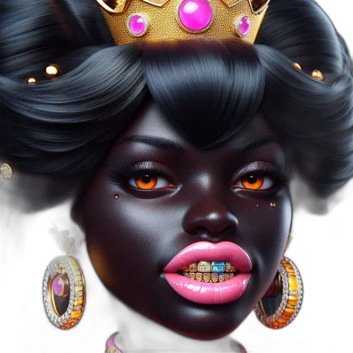 crown, jewelry, face, photorealistic, concept art, fantasy art, comic book art, dark transparent PNG cut-out