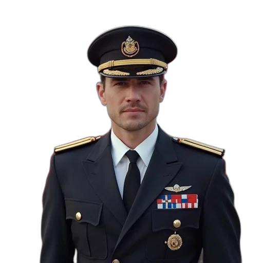 staff, jacket, crown, face, photorealistic, oil painting, concept art, 3d render transparent PNG cut-out