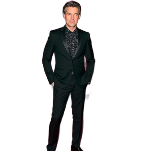jacket, staff, shoes, dark, man, black, suit, patterned transparent PNG cut-out