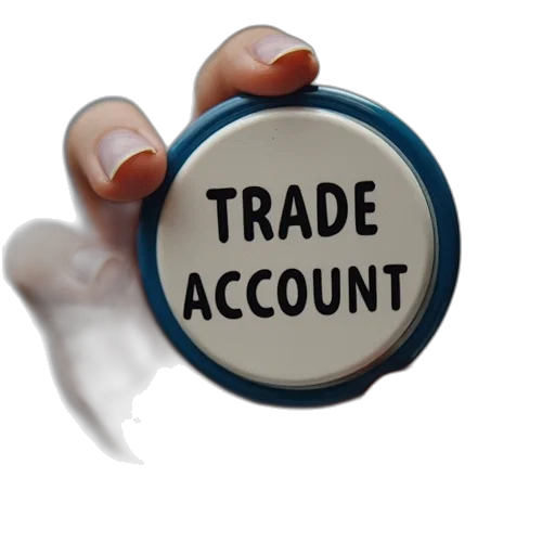 trade, account, button transparent PNG cut-out