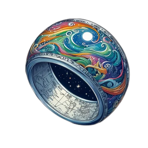 jewelry, fantasy art, concept art, photorealistic, outer space, artistic, rendition, space transparent PNG cut-out