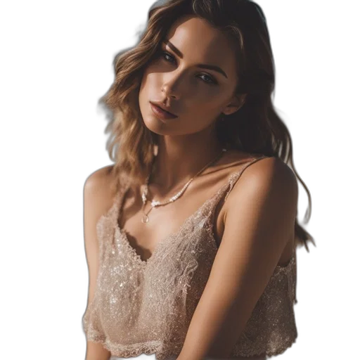 dress, jewelry, face, jacket, photorealistic, concept art, pixel art, earth tones transparent PNG cut-out