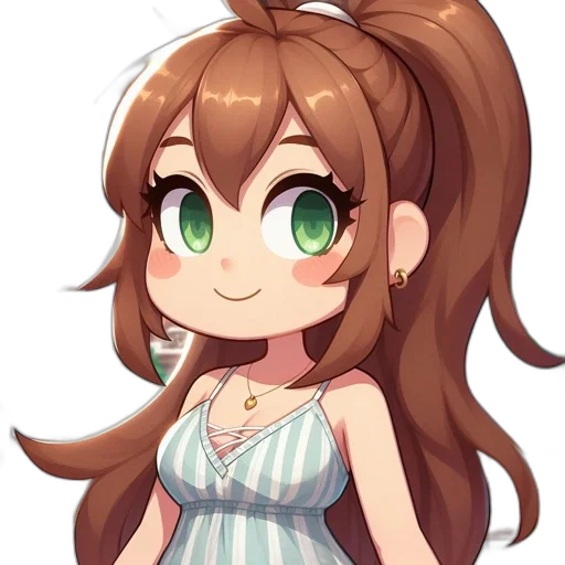 dress, staff, face, hair, anime, pixel art, cartoon, concept art transparent PNG cut-out