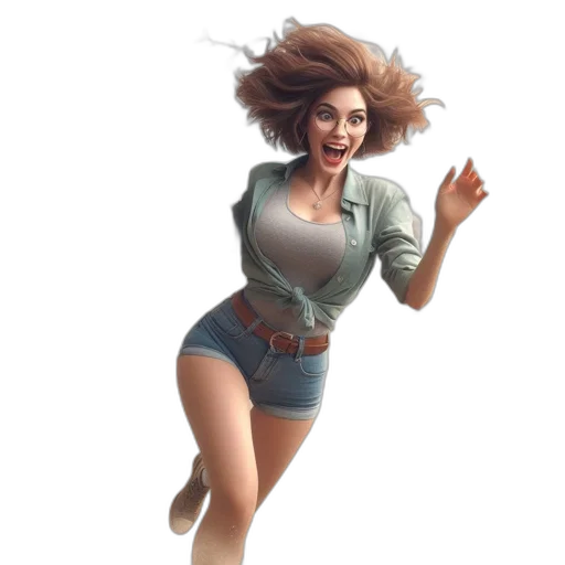 dress, creature, staff, hair, concept art, 3d render, fantasy art, photorealistic transparent PNG cut-out