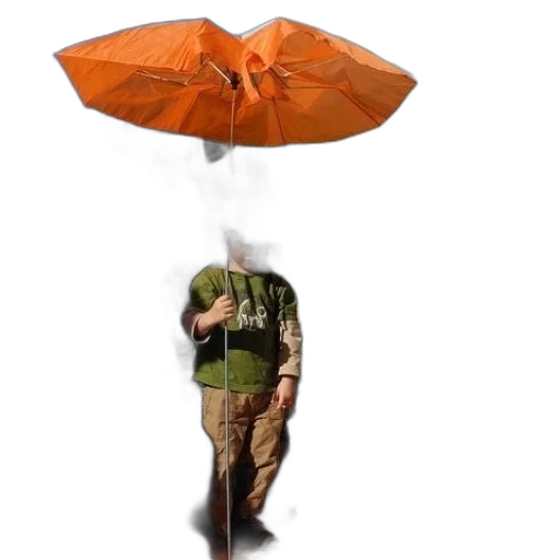 umbrella, jacket, staff, weapon transparent PNG cut-out