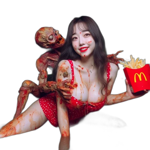 creature, food, animal, concept art, photorealistic, vaporwave, pixel art, fire transparent PNG cut-out