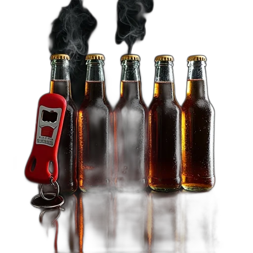 bottle, weapon, jacket, staff, photorealistic, 3d render, concept art, pixel art transparent PNG cut-out