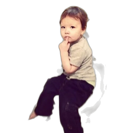 photorealistic, 3d render, young, child, sits, toilet, their, finger transparent PNG cut-out