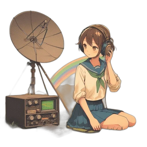 staff, umbrella, weapon, robot, anime, vaporwave, pixel art, concept art transparent PNG cut-out