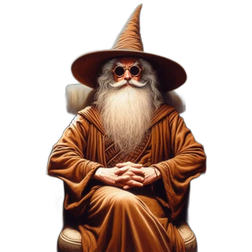 staff, hat, fantasy art, concept art, pixel art, photorealistic, character, wearing transparent PNG cut-out