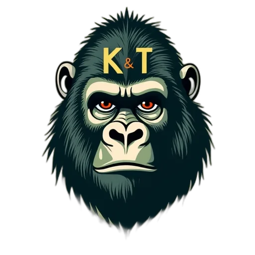 animal, concept art, photorealistic, cartoon, stylized, illustration, gorilla, head transparent PNG cut-out