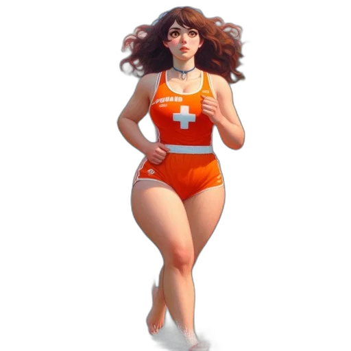 dress, pixel art, concept art, 3d render, fantasy art, large, animated, lifeguard transparent PNG cut-out