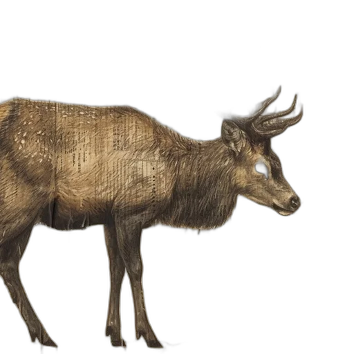 animal, creature, crown, staff, concept art, photorealistic, 3d render, watercolor transparent PNG cut-out