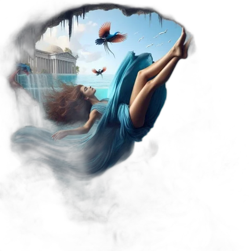 fantasy art, concept art, photorealistic, 3d render, underwater, fog, rain, night transparent PNG cut-out