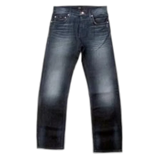 jacket, pair, dark, blue, jeans, worn-in, look, featuring transparent PNG cut-out