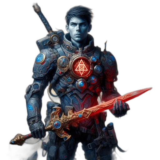 sword, weapon, staff, concept art, fantasy art, comic book art, pixel art, blue transparent PNG cut-out