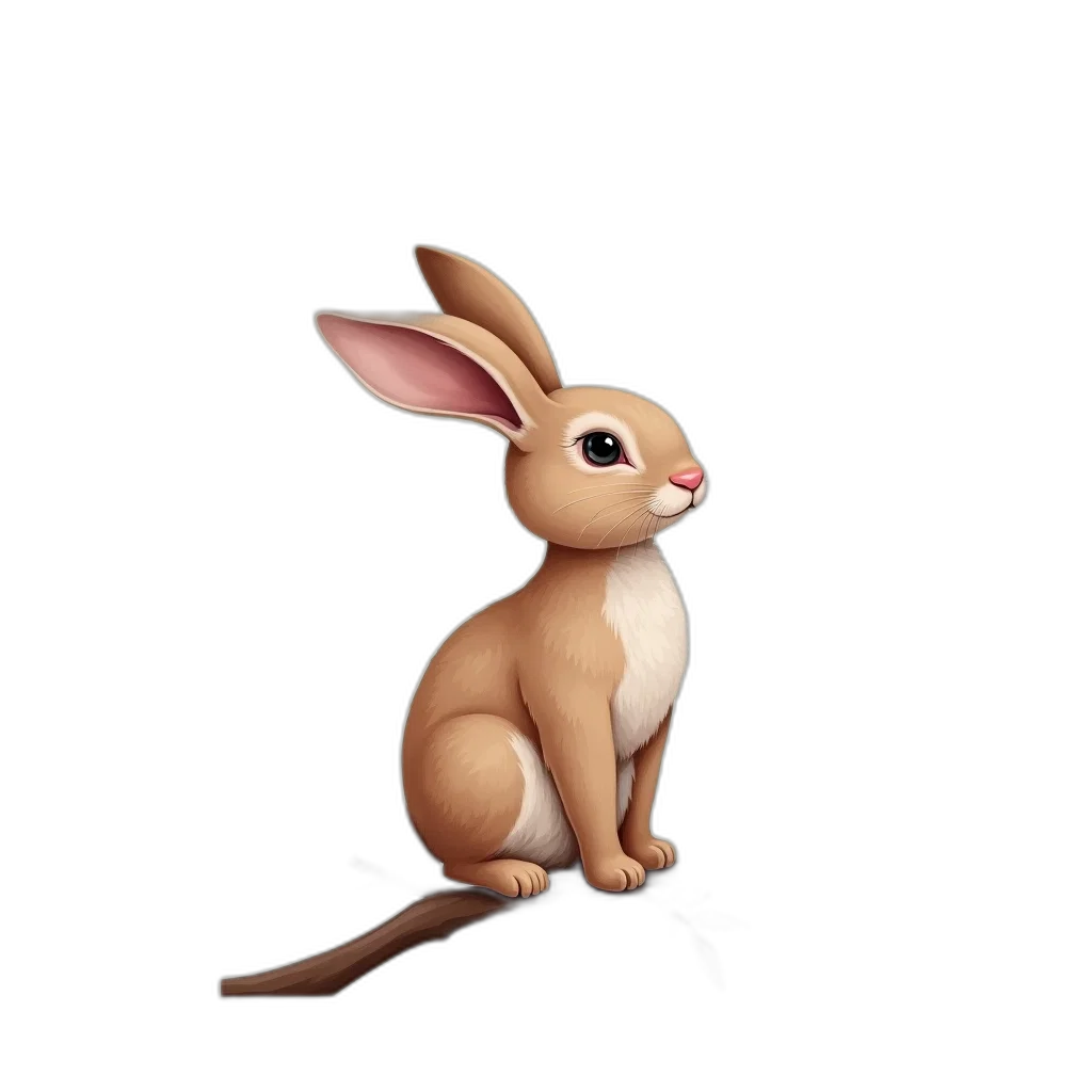 animal, staff, creature, 3d render, concept art, photorealistic, cartoon, digital transparent PNG cut-out