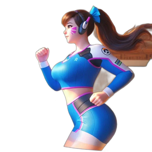 robot, dress, 3d render, concept art, vaporwave, pixel art, blue, neon transparent PNG cut-out