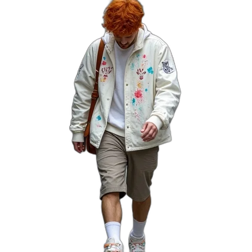 jacket, staff, creature, animal, concept art, pixel art, photorealistic, 3d render transparent PNG cut-out