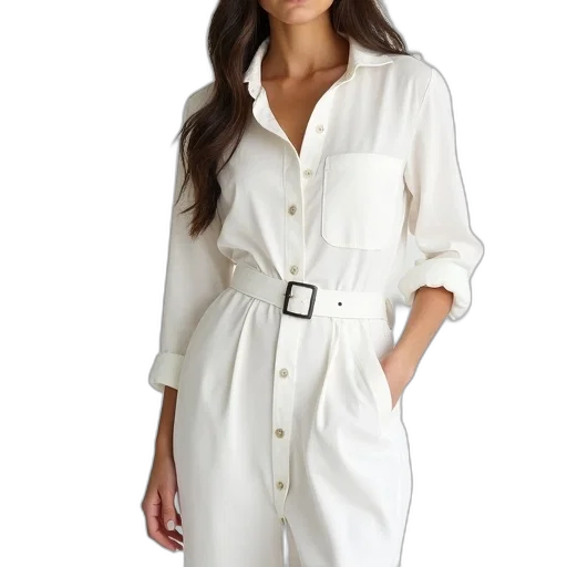dress, jacket, monochrome, earth tones, woman, wearing, white, long-sleeved transparent PNG cut-out