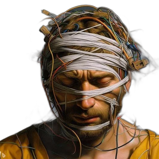 face, mask, jewelry, hat, photorealistic, cyberpunk, oil painting, concept art transparent PNG cut-out
