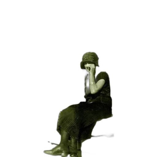 dress, hat, staff, weapon transparent PNG cut-out