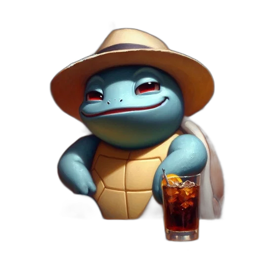 hat, animal, food, creature, concept art, 3d render, pixel art, photorealistic transparent PNG cut-out