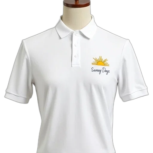 staff, white, polo, shirt, small, embroidered, patch, left transparent PNG cut-out