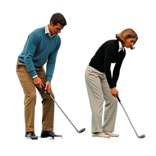 staff, first, image, shows, vintage, golf, instructional, book transparent PNG cut-out