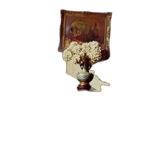 furniture, crown, staff, flower, oil painting, 3d render, photorealistic, concept art transparent PNG cut-out