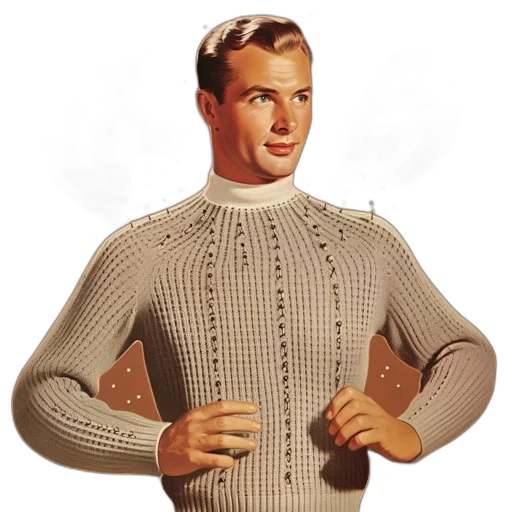 jacket, dress, robot, earth tones, man, gray, sweater, various transparent PNG cut-out