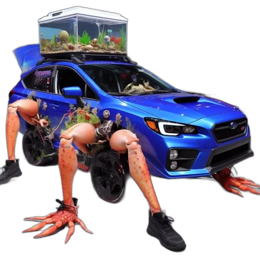 car, creature, animal, robot, concept art, cyberpunk, 3d render, photorealistic transparent PNG cut-out