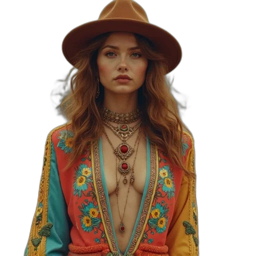 jewelry, jacket, hat, dress, photorealistic, concept art, fantasy art, oil painting transparent PNG cut-out