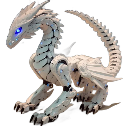 dragon, creature, animal, weapon, 3d render, concept art, fantasy art, pixel art transparent PNG cut-out