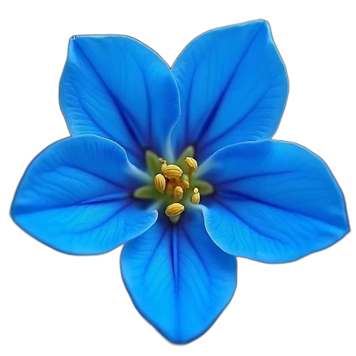 flower, crown, jewelry, staff, photorealistic, 3d render, oil painting, blue transparent PNG cut-out