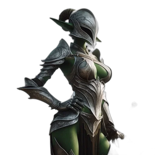 dress, weapon, staff, mask, concept art, fantasy art, 3d render, comic book art transparent PNG cut-out