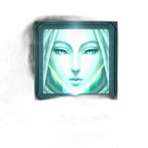face, mask, robot, staff, concept art, vaporwave, 3d render, fantasy art transparent PNG cut-out