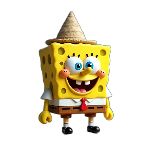 hat, animal, staff, creature, 3d render, concept art, photorealistic, cartoon transparent PNG cut-out