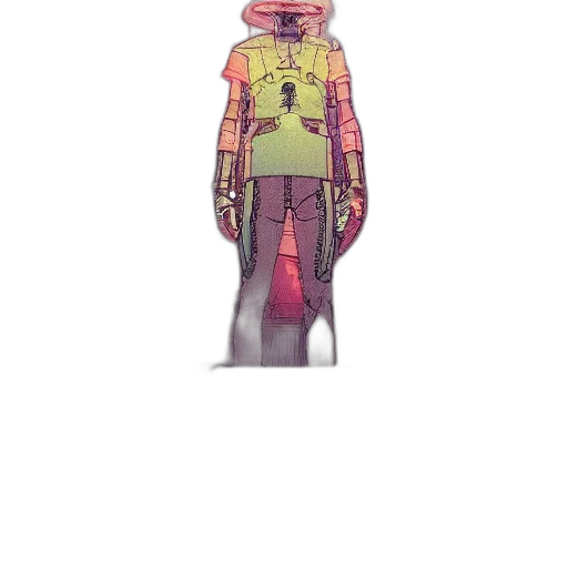 jacket, mask, robot, creature transparent PNG cut-out
