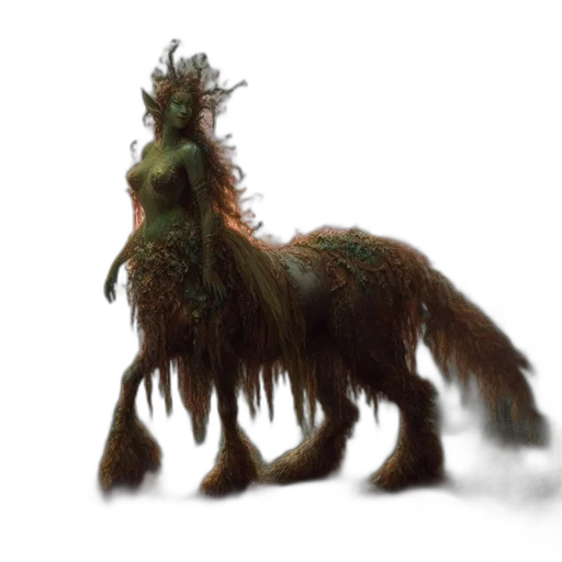 creature, dragon, animal, hair, concept art, fantasy art, 3d render, watercolor transparent PNG cut-out