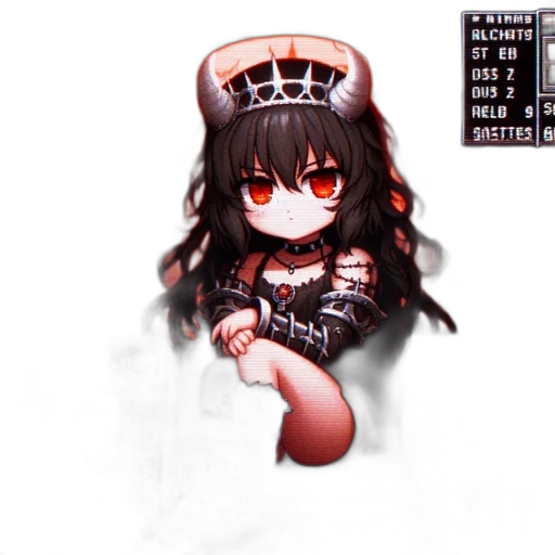 crown, dragon, creature, pixel art, fantasy art, 3d render, anime, dark transparent PNG cut-out
