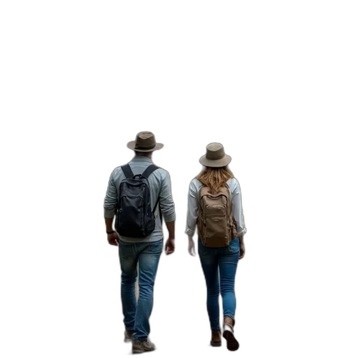 hat, jacket, 3d render, concept art, photorealistic, pixel art, earth tones, man transparent PNG cut-out