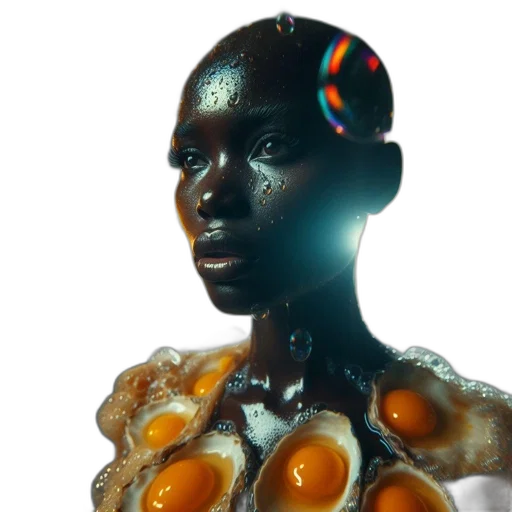 jewelry, robot, face, crown, 3d render, concept art, photorealistic, cyberpunk transparent PNG cut-out